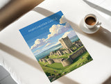 Portchester Castle Poster, Hampshire Wall Art, Norman Castle Print, England Travel Poster, Portchester Gift
