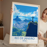 Rio De Janeiro Travel Print, Travel Poster of Rio De Janeiro , Brazil City Poster, Rio De JaneiroWall Art Lovers Gift, Brazil Art Gift NQ Media Designs