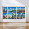 Favourite Places Travel Gift, Personalised Travel Memories Poster, Travel Print Collage, Custom Souvenir Gift for Travel Lovers
