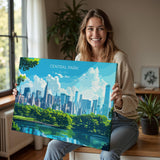 Central Park New York Landscape Travel Print Wall Art, Travel Poster of Central Park, New York Art Lovers Gift, New York, USA Travel Art NQ Media Designs