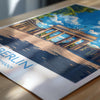 Berlin Travel Print Wall Art, Travel Poster of Berlin, Brandenburg Gate, Berlin Art Lovers Gift, Germany Art Gift