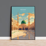 Medina Print Wall Art, Medina Travel Poster, Saudi Arabia Wall Art Gift, Medina Art Lovers Gift, Travel Wall Decor NQ Media Designs