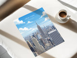 New York City Art Print, Manhattan Skyline Art Gift, Empire State Building Poster NQ Media Designs