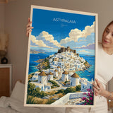 Astypalaia Travel Poster | Dodecanese Island, Greece Wall Art