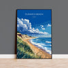 Dunwich Beach Travel Poster, Travel Print of Dunwich Beach,Dunwich Beach Art Lovers Gift, Suffolk Coast Wall Art
