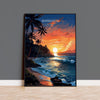 Barbados Travel Poster, Travel Print of Barbados, Caribbean Sunset, Barbados Art Lovers Gift, Caribbean Gift, Wall Art Print NQ Media Designs