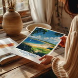 Mudeford Travel Print, Travel Poster of Mudeford, England, Mudeford Beach Christchurch, Dorset Coast Art, Dorset Gift, Wall Art Print NQ Media Designs