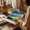 Mudeford Travel Print, Travel Poster of Mudeford, England, Mudeford Beach Christchurch, Dorset Coast Art, Dorset Gift, Wall Art Print