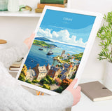 Oban Scotland Travel Poster – Coastal Wall Art, Argyll and the Isles Print, Scottish Landscape Decor Gift NQ Media Designs