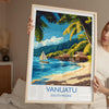 Vanuatu Travel Poster Wall Art, Travel Print of Vanuatu, South Pacific Islands Art Lovers Gift