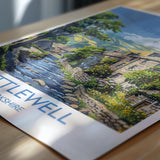 Kettlewell Travel Print Wall Art, Travel Poster of Kettlewell, Kettlewell Art Print, North Yorkshire Wall Print, Yorkshire Art Lovers Gift NQ Media Designs