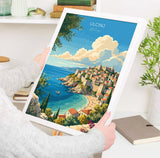 Ulcinj Montenegro Poster, Old Town Wall Art, Adriatic Coast Print, Balkans Travel Poster, Ulcinj Gift