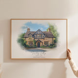Personalised Watercolour Home Portrait, House Portrait, House Warming Gift, New Home Gift, First Home, Digital Watercolour Wall Art NQ Media Designs
