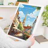 Chichester Travel Print Wall Art, West Sussex Travel Poster, English Countryside Art Gift, Wall Art Print NQ Media Designs