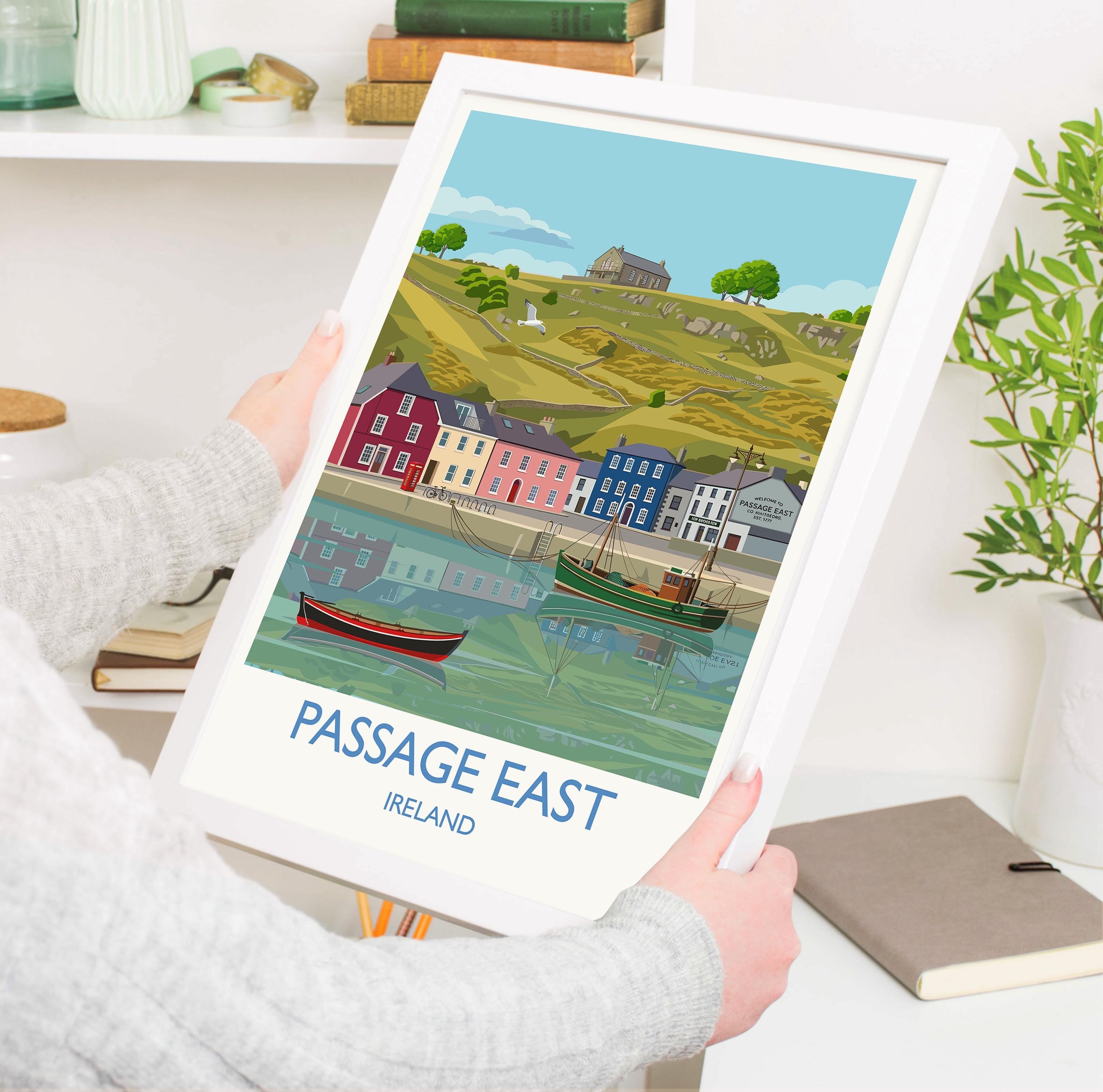 Passage East Poster, Travel Print of Passage East, County Waterford, Ireland Coast, Travel Wall Art Gift NQ Media Designs