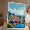 Dingle Print, Travel Poster of Dingle, County Kerry Art, Ireland Coast, Travel Wall Art Gift