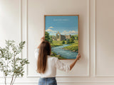 Bolton Abbey Poster, Yorkshire Dales Wall Art, Wharfedale Print, England Travel Poster, Bolton Abbey Gift