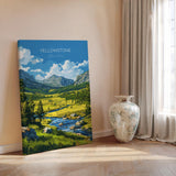 Yellowstone National Park Travel Print Wall Art, Travel Poster of Yellowstone, National Park Art Lovers Gift, Wyoming, USA, Wall Art Gift NQ Media Designs