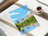 Atlanta Travel Poster, Travel Print of Atlanta, Georgia, Atlanta Art Lovers Gift, USA Gift, Wall Art Print NQ Media Designs