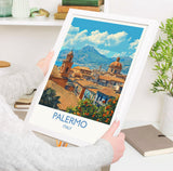 Palermo Travel Print, Travel Poster of Palermo, Italy Poster, Sicily Gift, PalermoArt, Italy Art Travel Gift NQ Media Designs