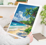Mexico Travel Poster Wall Art, Travel Print of Mexico, Mexico Coast Art Gift, Mexico Art Lovers Gift, NQ Media Designs