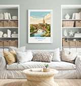 Norwich Norfolk Print, Historic Cathedral City Wall Art, English City Travel Poster, Norfolk Decor, UK Gift