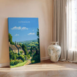 Cotswolds Print, Travel Poster of Cotswolds, England, Cotswolds Art Gift, England Gift Art, Landscape Wall Art Print NQ Media Designs