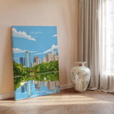 Atlanta Travel Poster, Travel Print of Atlanta, Georgia, Atlanta Art Lovers Gift, USA Gift, Wall Art Print NQ Media Designs