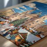 Salzburg Christmas Market Poster, Austria Winter Wall Art, Salzburg Cathedral Print, Austrian Festive Travel Poster, Salzburg Gift