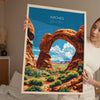 Arches National Park Travel Print Wall Art, Travel Poster of Arches, National Park Art Lovers Gift, Utah, USA, Travel Wall Art Gift