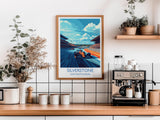 Silverstone Travel Poster Wall Art, Travel Print of Silverstone, Motorsport Art Lovers Gift, Northamptonshire, English Countryside NQ Media Designs