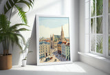 Vienna Travel Poster, St Stephens Cathedral Wall Art, Vienna City Print, Austrian Architecture Illustration, Vintage Style. Vienna Gift