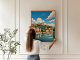 Lyon France Poster, Fourvière Wall Art, Vieux Lyon Print, France Travel Poster, Lyon Gift