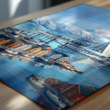 Tromsø Norway Poster, Northern Lights Wall Art, Arctic Cathedral Print, Norway Travel Poster, Tromsø Gift