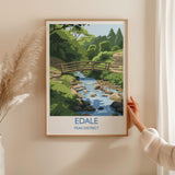 Edale Village, Peak District Travel Print Wall Art, Travel Poster of Peak District Art Lovers Gift, English Countryside NQ Media Designs