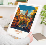 Seville Travel Wall Art, Spain Print, Seville Art Gift, Traveller Gift Art Poster, Holiday Gift NQ Media Designs