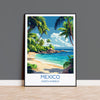 Mexico Travel Print Wall Art, Travel Poster of Mexico, Mexico Coast Art Gift, Mexico Art Lovers Gift, NQ Media Designs