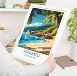 Vanuatu Travel Poster Wall Art, Travel Print of Vanuatu, South Pacific Islands Art Lovers Gift NQ Media Designs