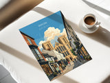 Ripon Cathedral Poster, Yorkshire Wall Art, Ripon Street Scene Print, England Travel Poster, Ripon Gift