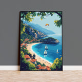 Oludeniz Travel Poster Wall Art, Travel Print of Oludeniz, Turkey Wall Art, Oludeniz Art Lovers Gift, Wall Art Print NQ Media Designs