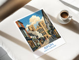 Ripon Cathedral Print, Yorkshire Wall Art with Border, Ripon Street Scene Poster, England Travel Print, Ripon Gift Print