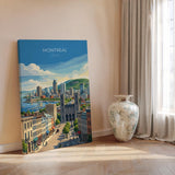 Montreal Canada Travel Print, Montreal Skyline Wall Art, Old Montreal Poster, Mount Royal Illustration, Quebec City Travel Decor