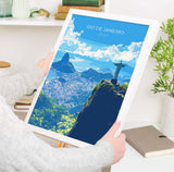 Rio De Janeiro Travel Poster, Travel Print of Rio De Janeiro , Brazil City Poster, Rio De JaneiroWall Art Lovers Gift, Brazil Art Gift NQ Media Designs