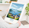 Oban Wall Art Print – Scenic Scotland Travel Poster, Harbour & Coastal Illustration, Gift for Travel Lovers
