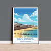 Bridlington Travel Print, Travel Poster of Bridlington, Yorkshire Gift, England, North Yorkshire Art, Bridlington Gift, Wall Art Print NQ Media Designs