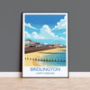 Bridlington Travel Print, Travel Poster of Bridlington, Yorkshire Gift, England, North Yorkshire Art, Bridlington Gift, Wall Art Print
