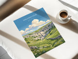 Malham Cove Poster, Yorkshire Dales Wall Art, North Yorkshire Print, England Travel Poster, Malham Gift