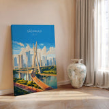 Sao Paulo Travel Poster, Travel Print of Sao Paulo, Brazil City Poster, Sao Paulo Wall Art Lovers Gift, Brazil Art Gift NQ Media Designs