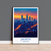 Jakarta Travel Print, Travel Poster of Jakarta, Indonesia, Jakarta Art Lovers Gift, Wall Art Decor Print Gift NQ Media Designs