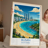 Busan Travel Print | Haeundae Coast, South Korea Wall Art